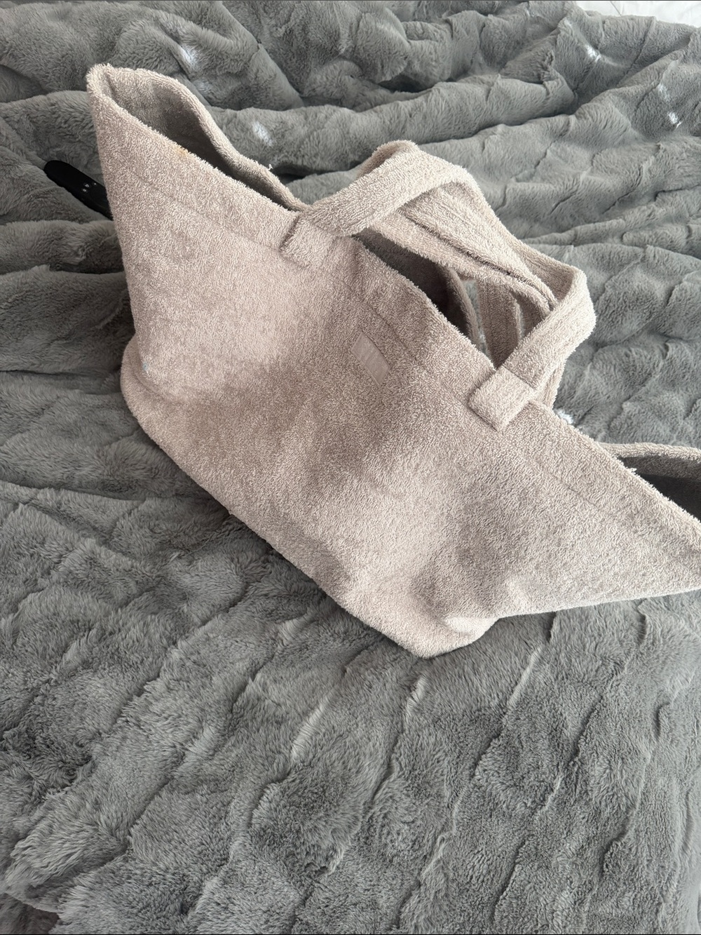 SKIMS Cream Terry Tote Bag